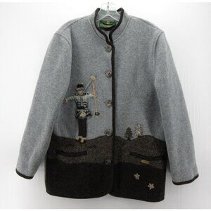 Giesswein Gray and Black Cardigan Sweater